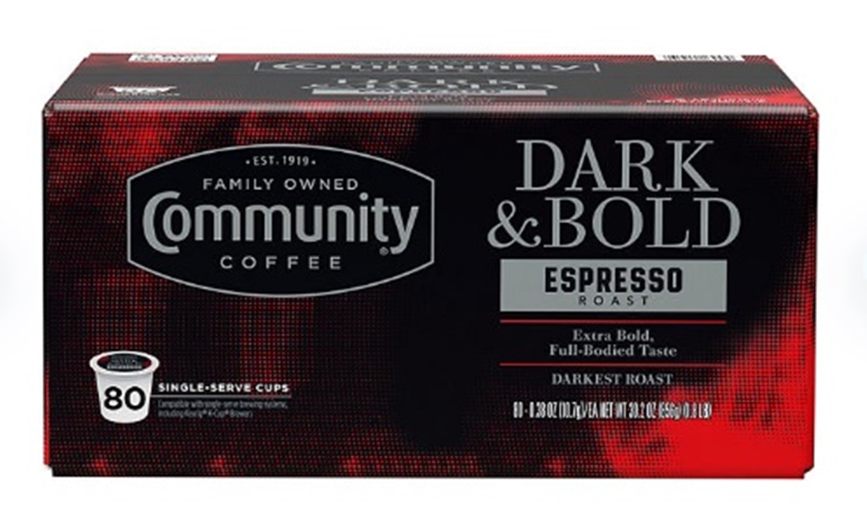 (image for) Community Coffee Espresso Roast Single Serve Cups, Dark & Bold 80 ct. - Click Image to Close